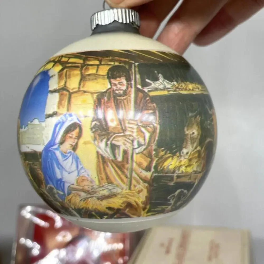 Nativity Religious Christmas Ornaments Mixed LOT of 17 PLUS‎ Window Etch Decor